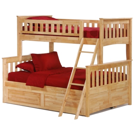 Twin/Full Bunk Bed with Storage
