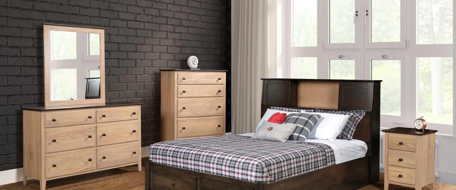 Customizable Solid Wood Queen Shoreview Bedroom Collection