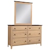 Nisley Cabinet Shoreview 6 Drawer Dresser & Mirror