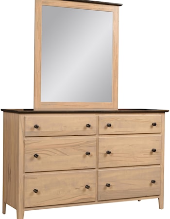 6 Drawer Dresser & Mirror