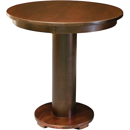 Customizable 30" Solid Wood Pedestal Table