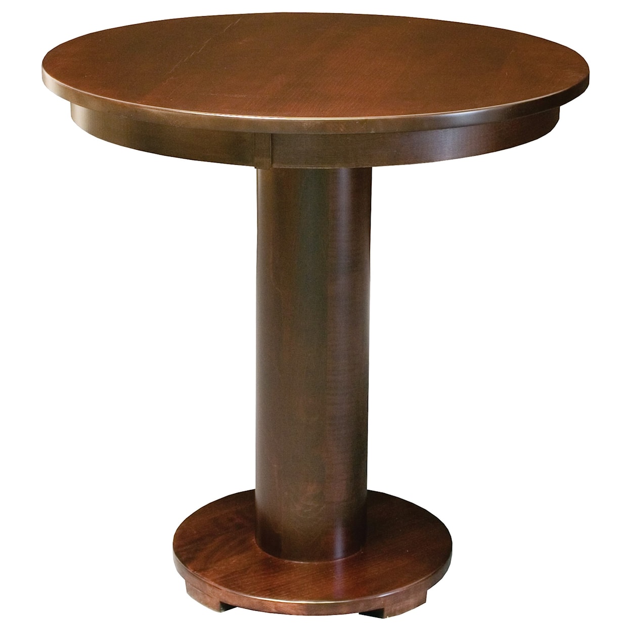 Northern Woodcraft Barrel Bistro Customizable 36" Solid Wood Pedestal Table