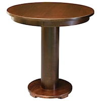 Customizable 42" Solid Wood Pedestal Table