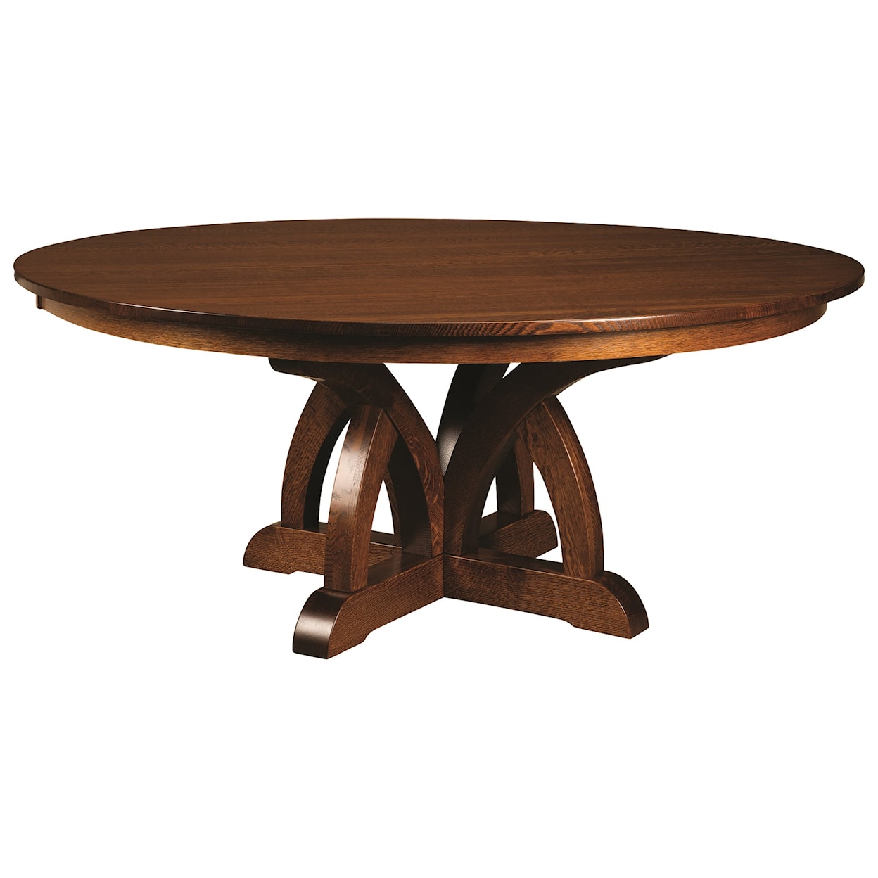Northern Woodcraft Brooklyn Customizable 60" Solid Wood Pedestal Table