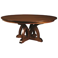 Customizable 72" Solid Wood Pedestal Table