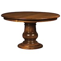 Customizable Solid Wood Pedestal Table