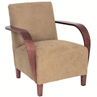 Contemporary Chair With Bent Wood Arms