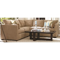 Contemporary Sectional Sofa with Loose Pillow Back