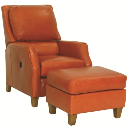 Transitional Ottoman And Pressback Chair