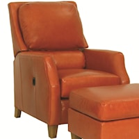 Transitional Pressback Recliner With Tapered Block Feet