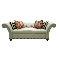 Contemporary Sofa with Flared Arms