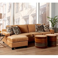 2-Piece Contemporary Arc Sectional Sofa
