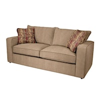 Stationary Sofa with Accent Pillows