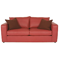 Contemporary 2 Seater Sofa with Track Arm, Loose Back Cushions and Welt Cords