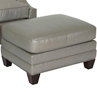 Contempary Ottoman With Square Tapered Feet