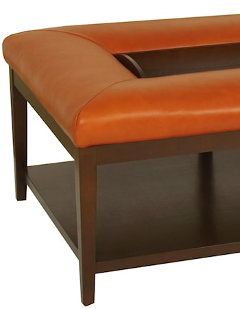 Contemporary Ottoman/Bench With Solid Base