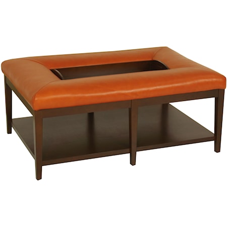 Contemporary Ottoman/Bench With Solid Base