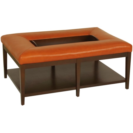 Contemporary Ottoman/Bench With Solid Base