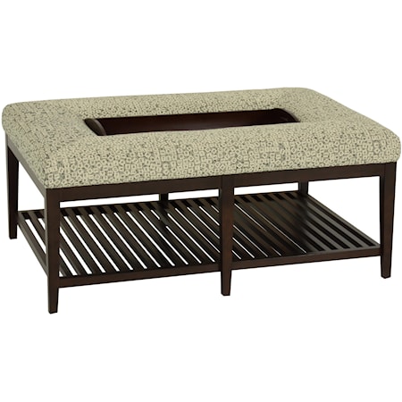 Contemporary Ottoman/Bench With Slatted Base