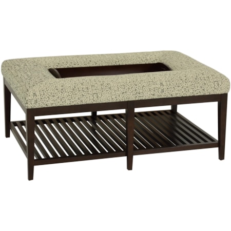 Contemporary Ottoman/Bench With Slatted Base