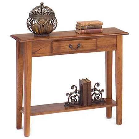 Rectangular Sofa Console Table with Single Drawer and Bottom Shelf