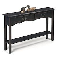 Petite Extra Long Console with 2 Drawers and Bottom Shelf