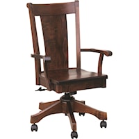 Customizable Solid Wood Executive Desk Chair
