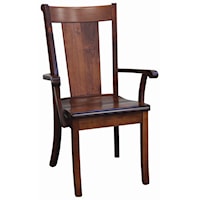 Customizable Solid Wood Dining Arm Chair