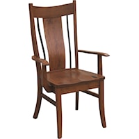 Customizable Solid Wood Dining Arm Chair