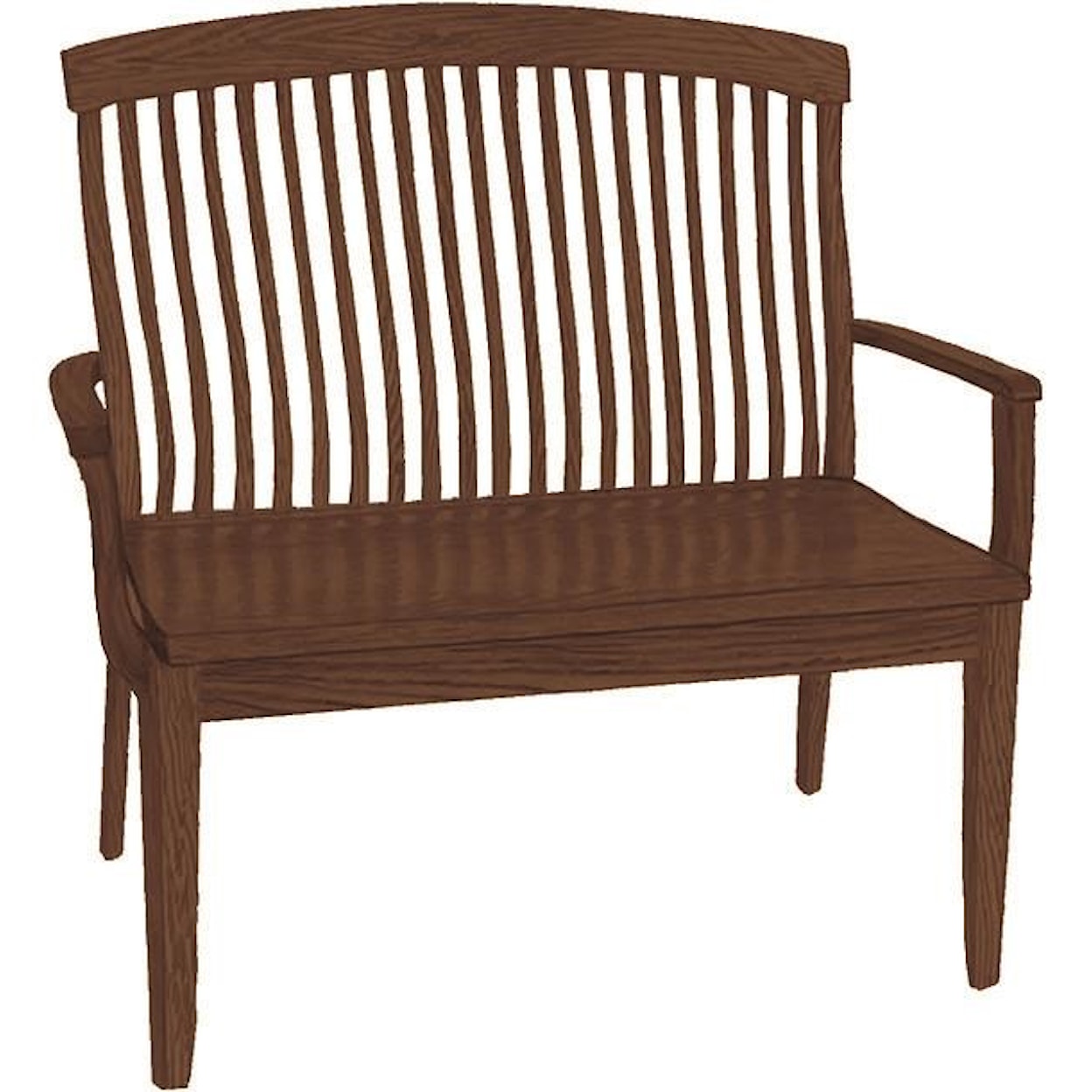 Oakland Wood Empire 36" Wide Bench