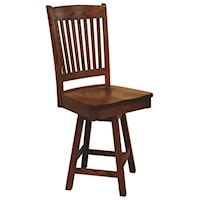 Customizable 30" Solid Wood Swivel Bar Stool