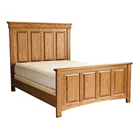 Queen Raised Panel Bed with Panel Headboard and Footboard