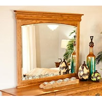 Square Dresser Mirror with Wooden Frame