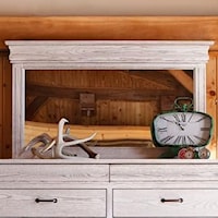 Grand Mirror with Crown Molding Detail