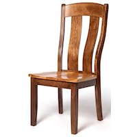 Dining Side Chair with Wide Slat Back