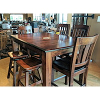 Rectangle Kitchen Table with Wood Block Legs