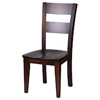 Dining Side Chair with Ladder Back and Block Legs