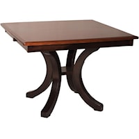 Bellevue Single Pedestal Dining Table with Splayed Legs and 2 Leaves