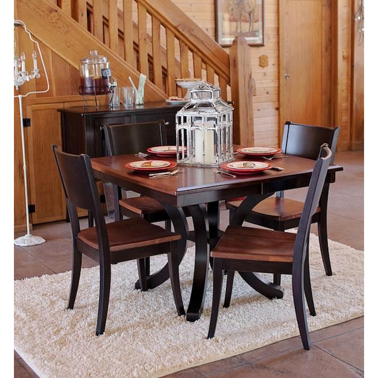 Oakwood Industries Casual Dining Bellevue Single Pedestal Dining Table