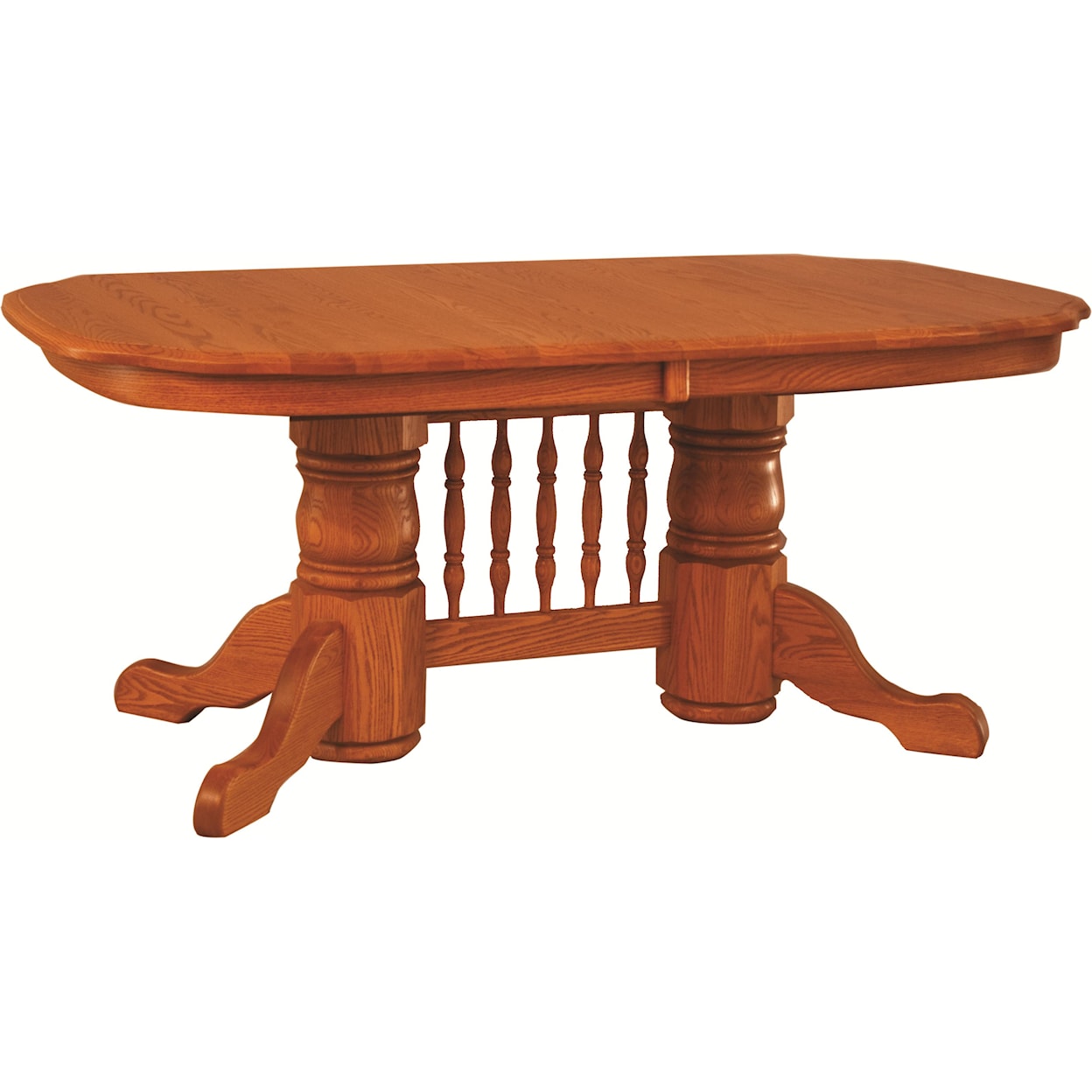 Oakwood Industries Casual Dining Double Pedestal Banquet Table