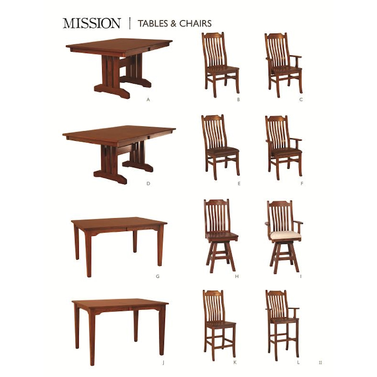 Oakwood Industries Casual Dining Mission Table