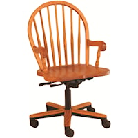 Bow Spindle Gas Lift Arm Chair