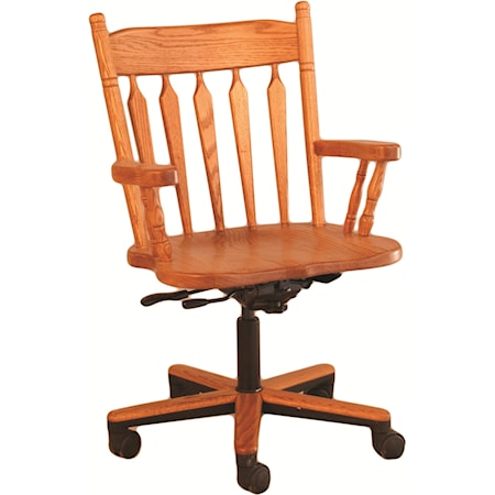 Plain Back Gas Lift Arm Chair