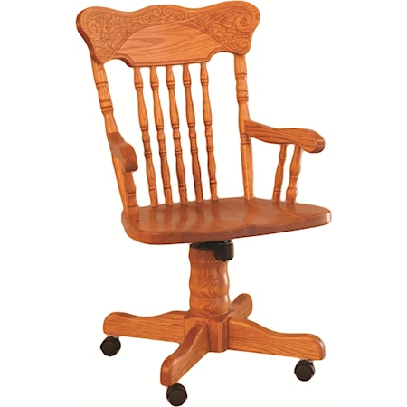 Pressed Back Roller Arm Chair