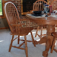 Bent Back Wood Arm Chair