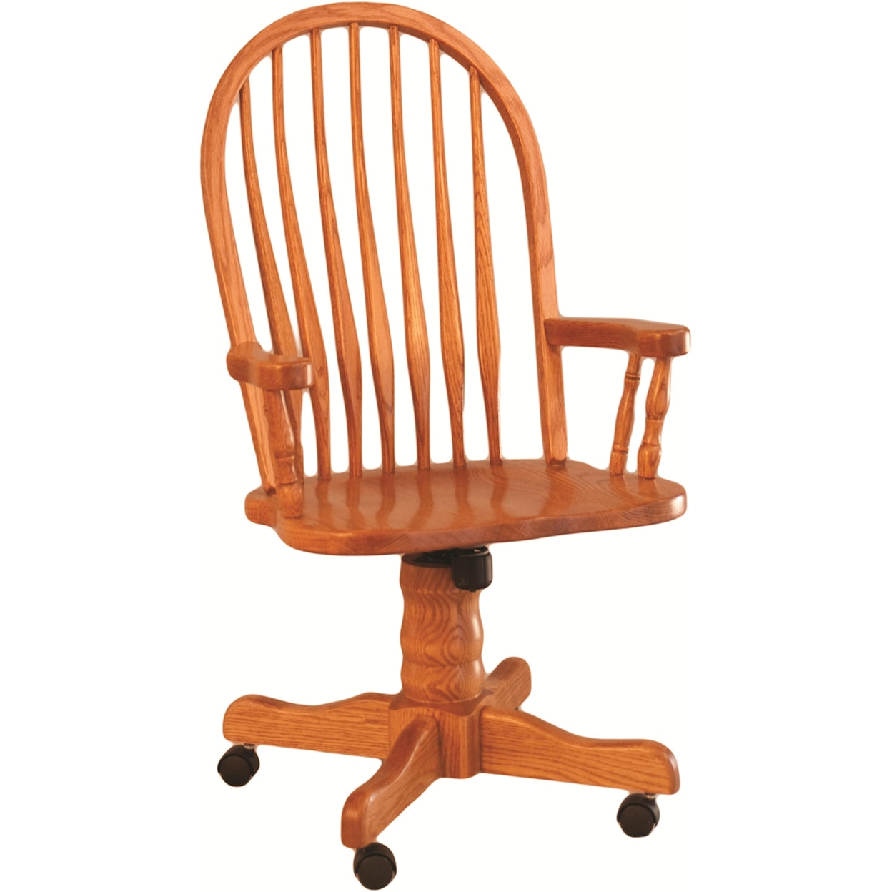 Oakwood Industries Casual Dining Bent Back Roller Arm Chair