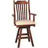 Oakwood Industries Casual Dining Mission Arm Barstool