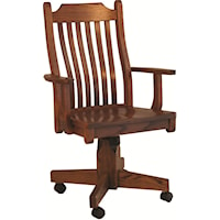 Mission Roller Arm Chair w/ Slat Back