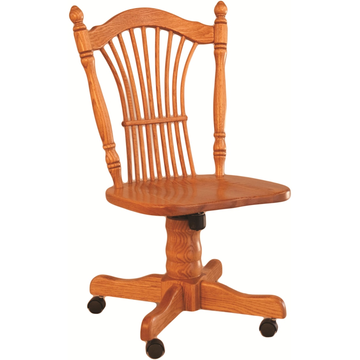 Oakwood Industries Casual Dining Sheaf Back Roller Side Chair