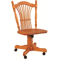 Sheaf Back Roller Side Wood Chair